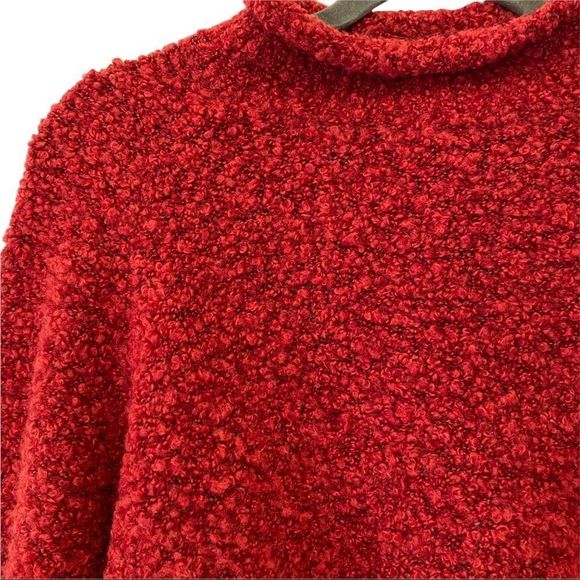 Vintage Sears fuzzy orange high neck long sleeve sweater size 10 (8-10) EUC - Picture 2 of 6